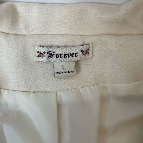Forever| Wool Jacket| Casual| Large| Cream| Coat - Picture 9 of 13